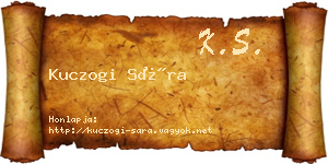 Kuczogi Sára névjegykártya